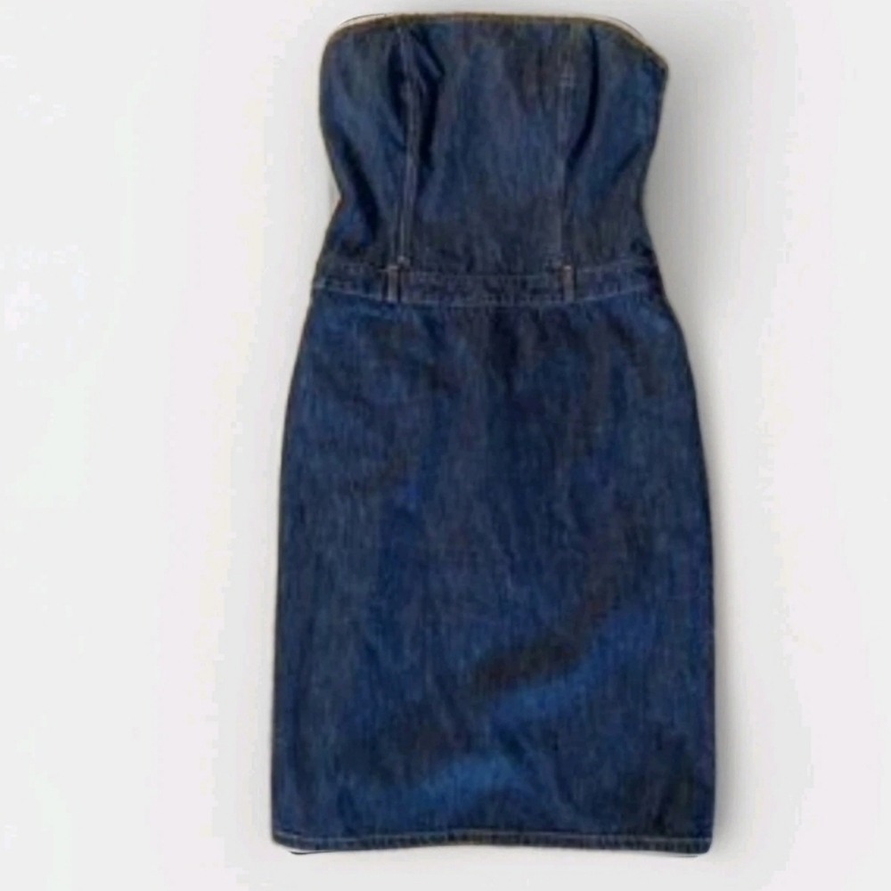 J. CREW Denim Strapless Dress - Size 8